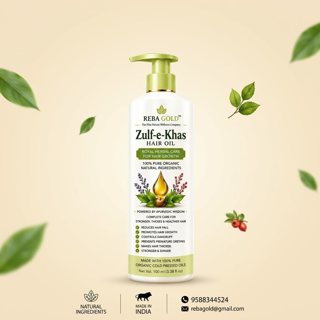 Rebagold Zulf-E-Khas β Ayurvedic hair care product for hair fall control